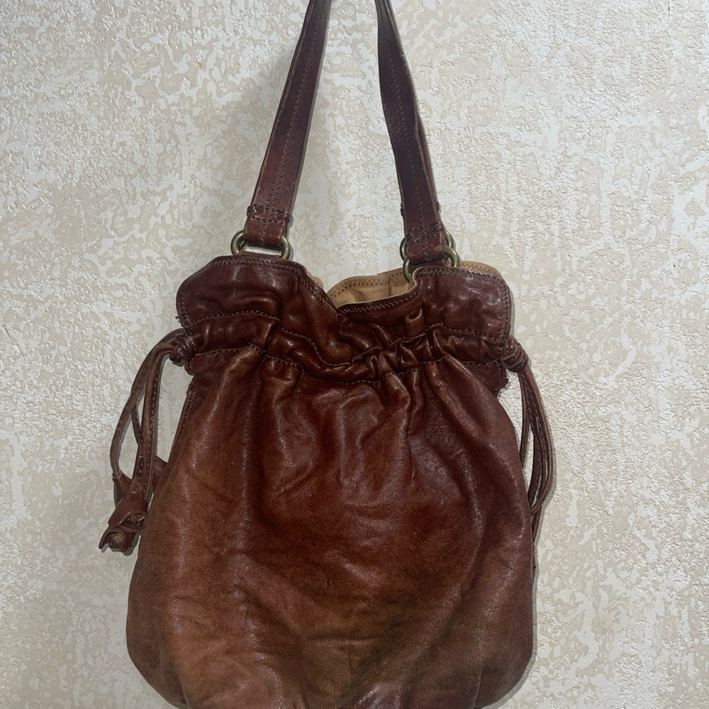 Lucky Brand Rich Brown Leather Shoulder Bag